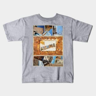 Greetings from Sienna Tuscany Italy Vintage style retro souvenir Kids T-Shirt